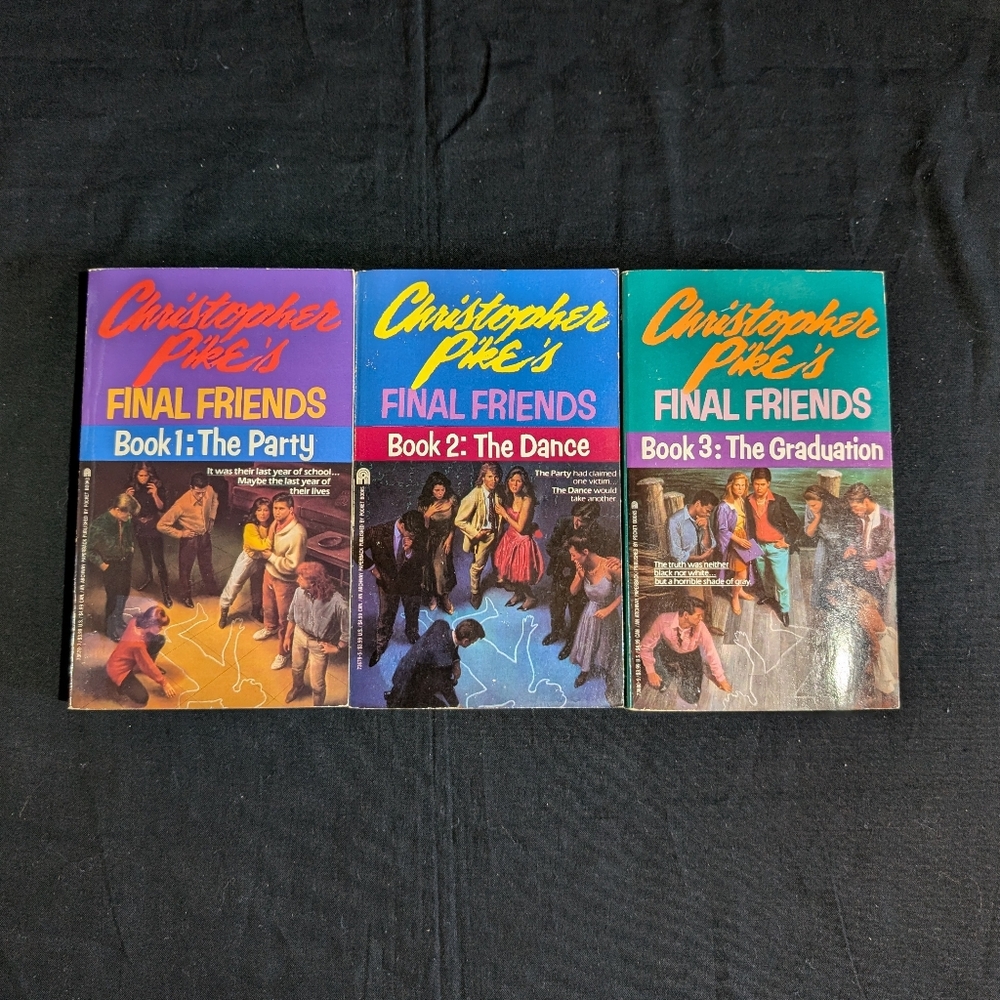 Christopher Pike Final Friends Trilogy Book Set (1, 2, 3 ) Paperback Vtg 88-89
